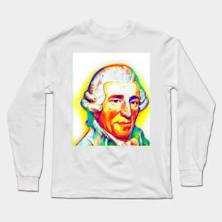 Joseph Haydn Colourful Portrait | Joseph Haydn Artwork 12 Long Sleeve T-Shirt